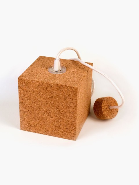 Cube Lamp Cork Natural