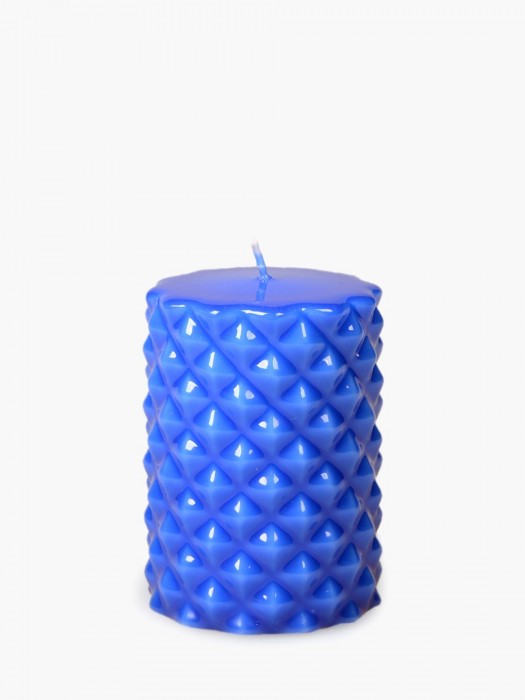 Blue Small Pilar Candle with Spikes