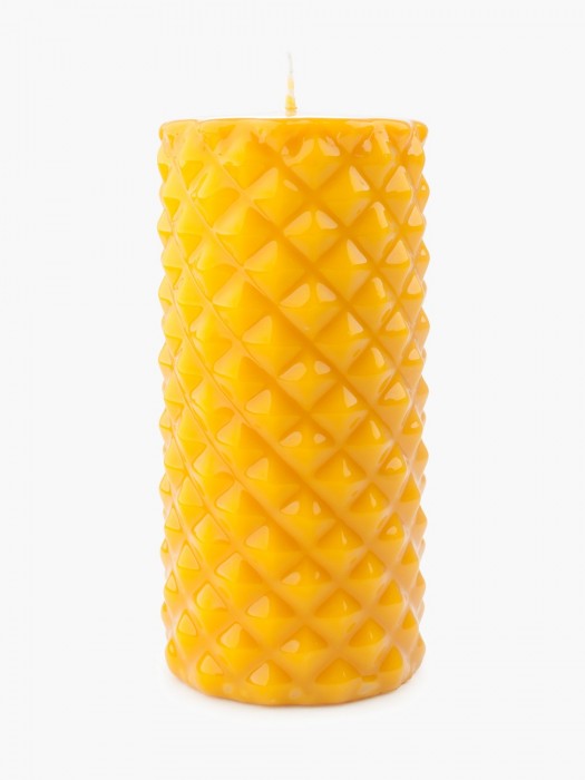 Yellow Medium Pilar Candle with Spikes