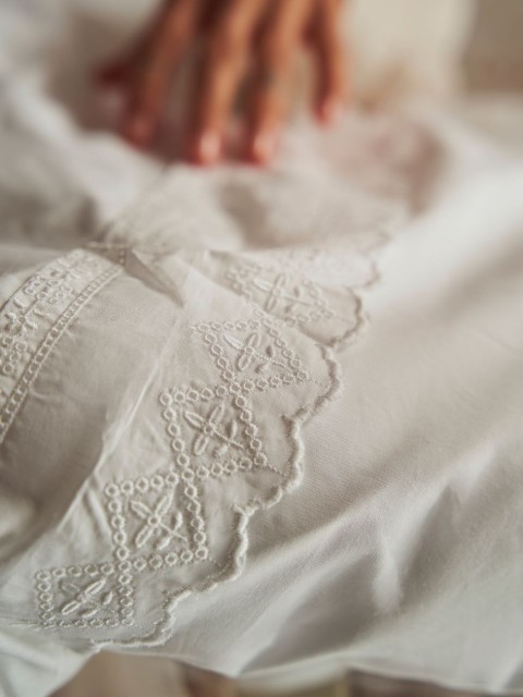 Percale embroidered duvet...