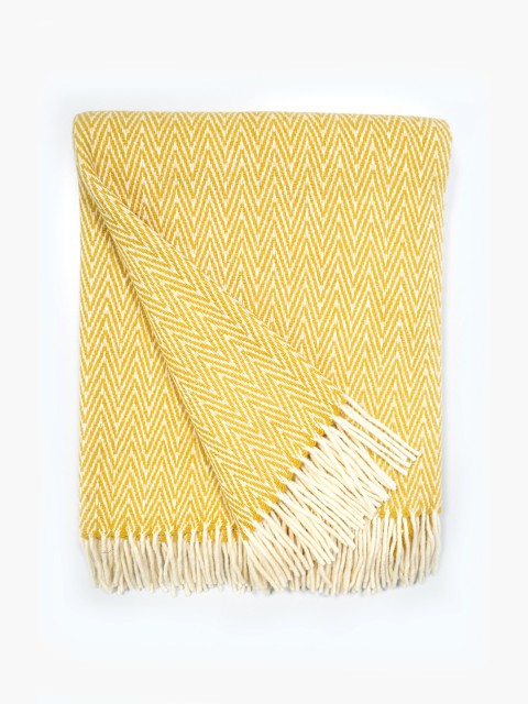 100% Wool Blanket Yellow...