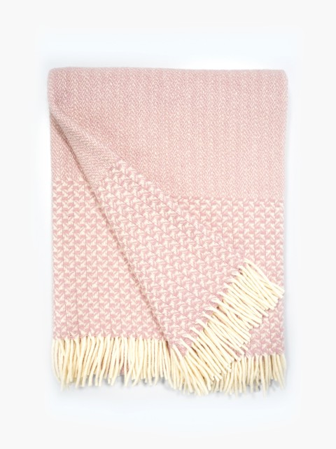 100% Wool Blanket Pink Medium