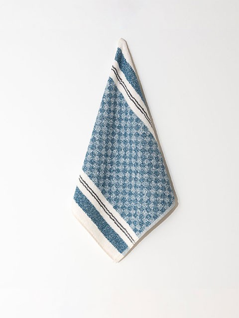 Set of 4 Terry Towels Blue