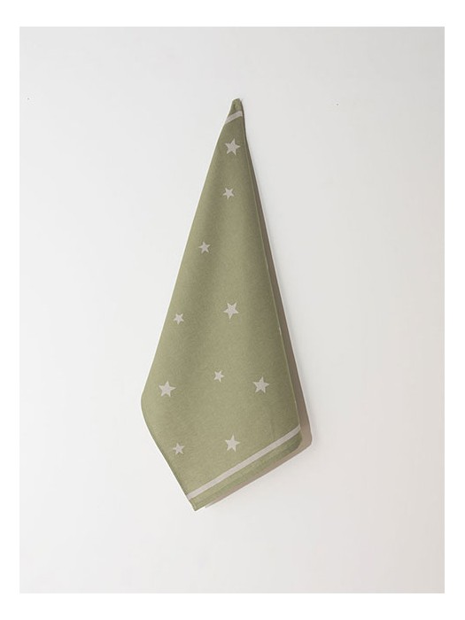 Set of 4 Tea Towels Green