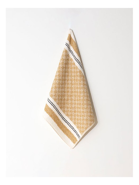 Set of 4 Terry Towels Yellow