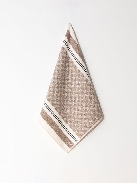 Set of 4 Terry Towels Brown