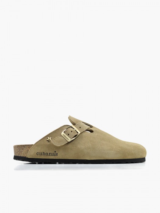 Maria-Men Sandal in Beige Suede