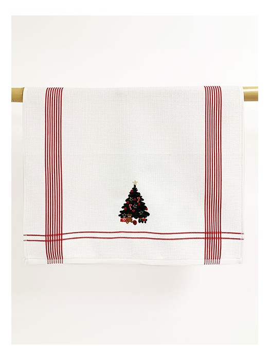 Set of 4 Embroidered Towels 50x70 cm