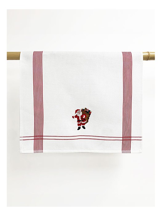 Set of 4 Embroidered Towels 50x70 cm