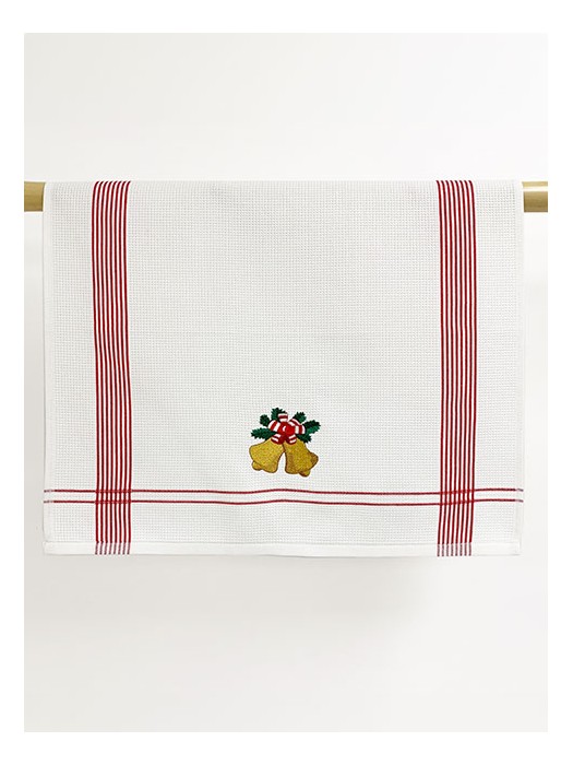 Set of 4 Embroidered Towels 50x70 cm