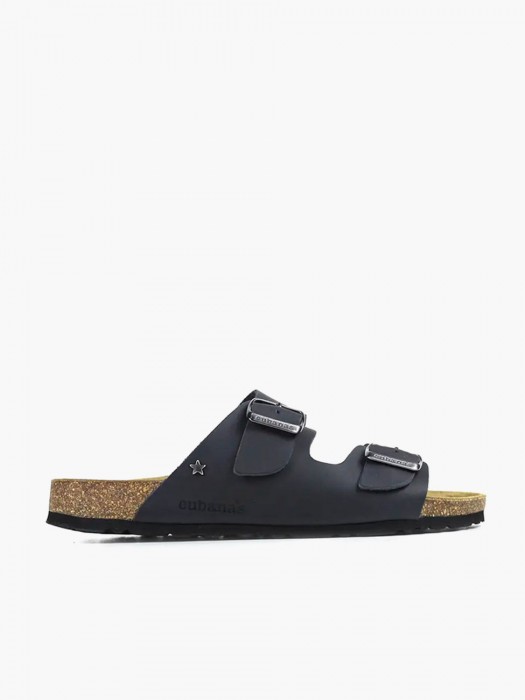 Amalia-Men Dark Blue Leather Sandal